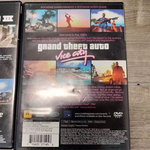 Grand Theft Auto III and Vice City Sony Play Station 2 PS2 Map Included - Picture 8 of 8